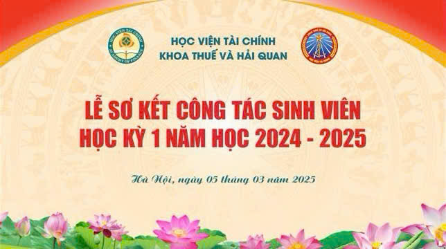 HỌC KỲ I NĂM HỌC 2024 – 2025 SINH VIÊN KHOA THUẾ VÀ HẢI QUAN ĐẠT THÀNH TÍCH NCKH CAO NHẤT HỌC VIỆN VÀ CÓ KẾT QUẢ HỌC TẬP VÀ RÈN LUYỆN RẤT CAO