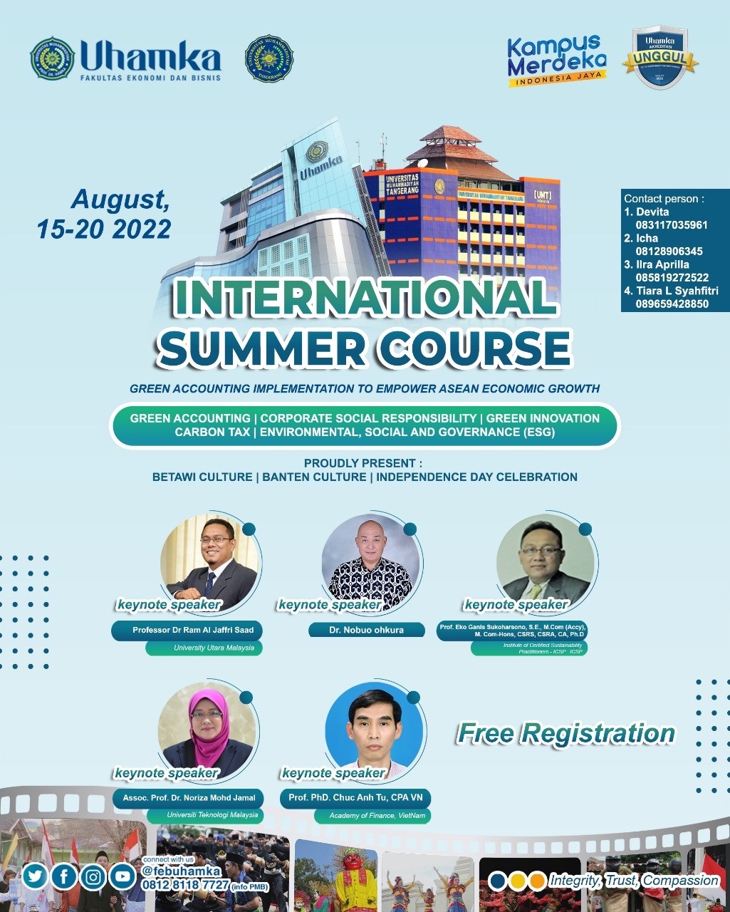 Thông báo về việc đăng kí học International Summer Course Online